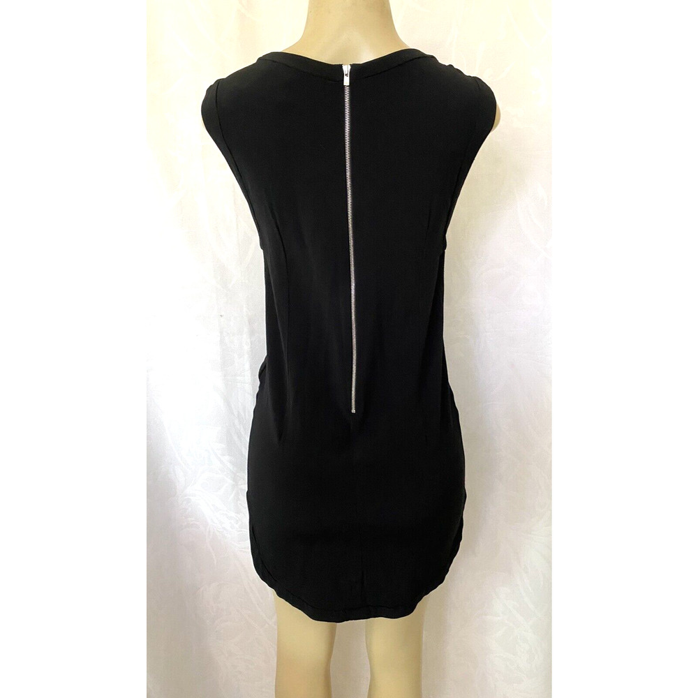 Sandro Black Dress Chain Embellished Neck Sleeveless Shift Mini Back Zip… - Picture 5 of 7